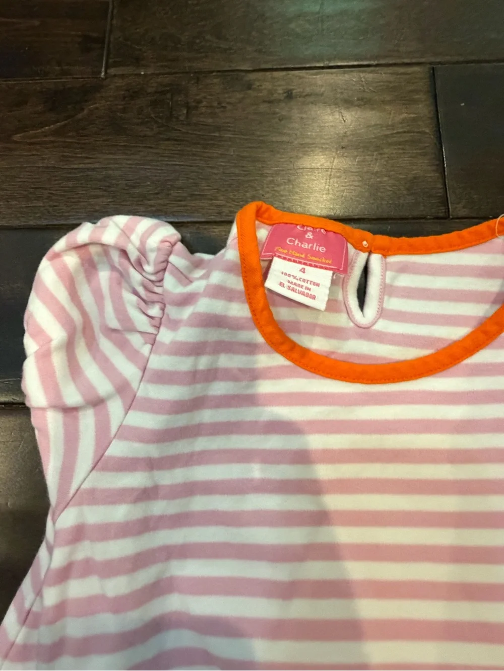 Girls Pink Striped Pumpkin Tunic with Orange Leggings - Kids Matching Set